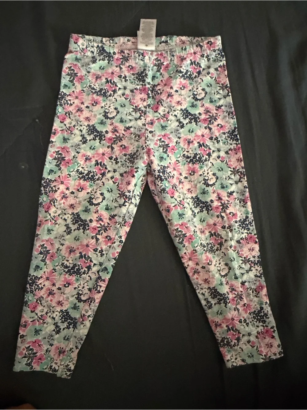 Carter's Floral Stretch Leggings - Pink, Mint & Navy